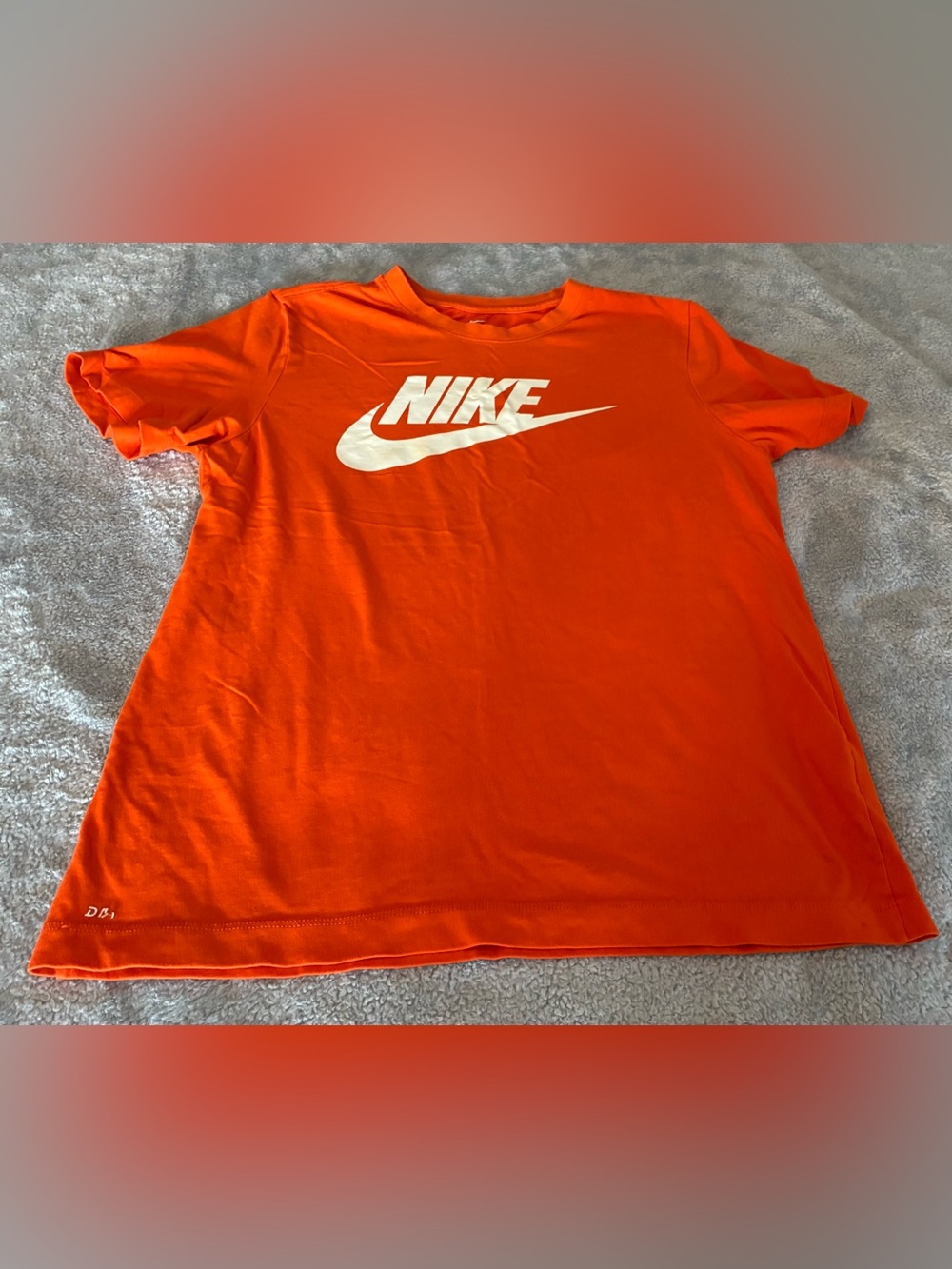 Nike Dri-Fit Short Sleeve Men’s Orange Logo T-Shirt Size Medium